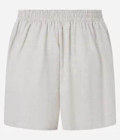 Saída de Praia Short em Linho com Amarração Frontal