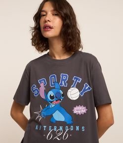 Camiseta T-shirt em Algodão com Estampa Sporty Stitch