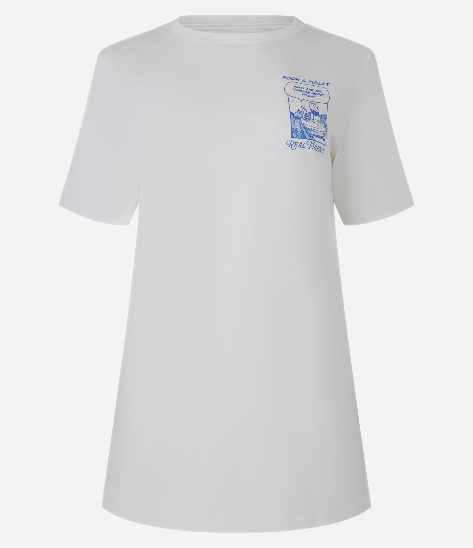 Camiseta T-shirt em Algodão com Estampa Pooh História em Quadrinhos Branco 5