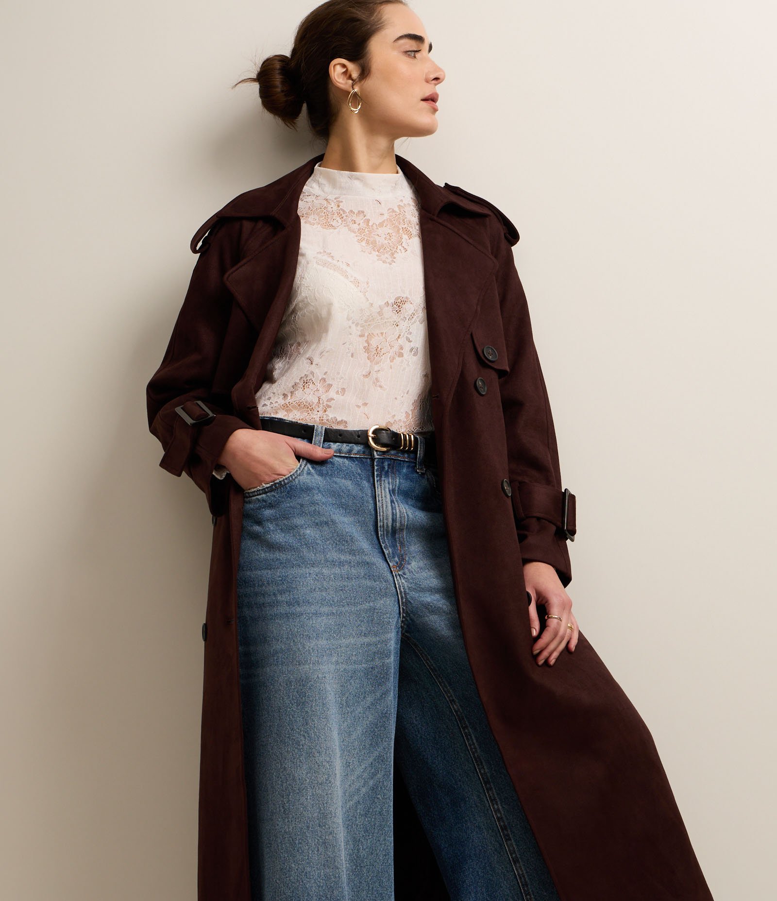 Calça Pantalona em Jeans com Cintura Alta Azul 2
