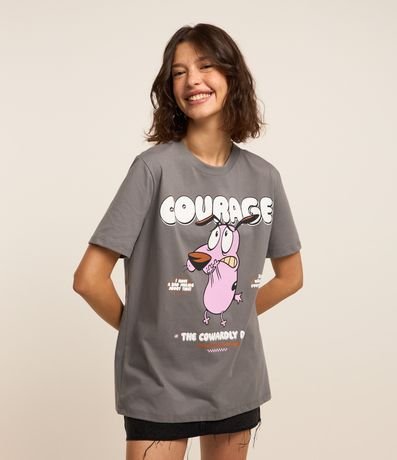 Camiseta T-shirt em Algodão com Estampa Courage Camiseta T-shirt em Algodão com Estampa Courage