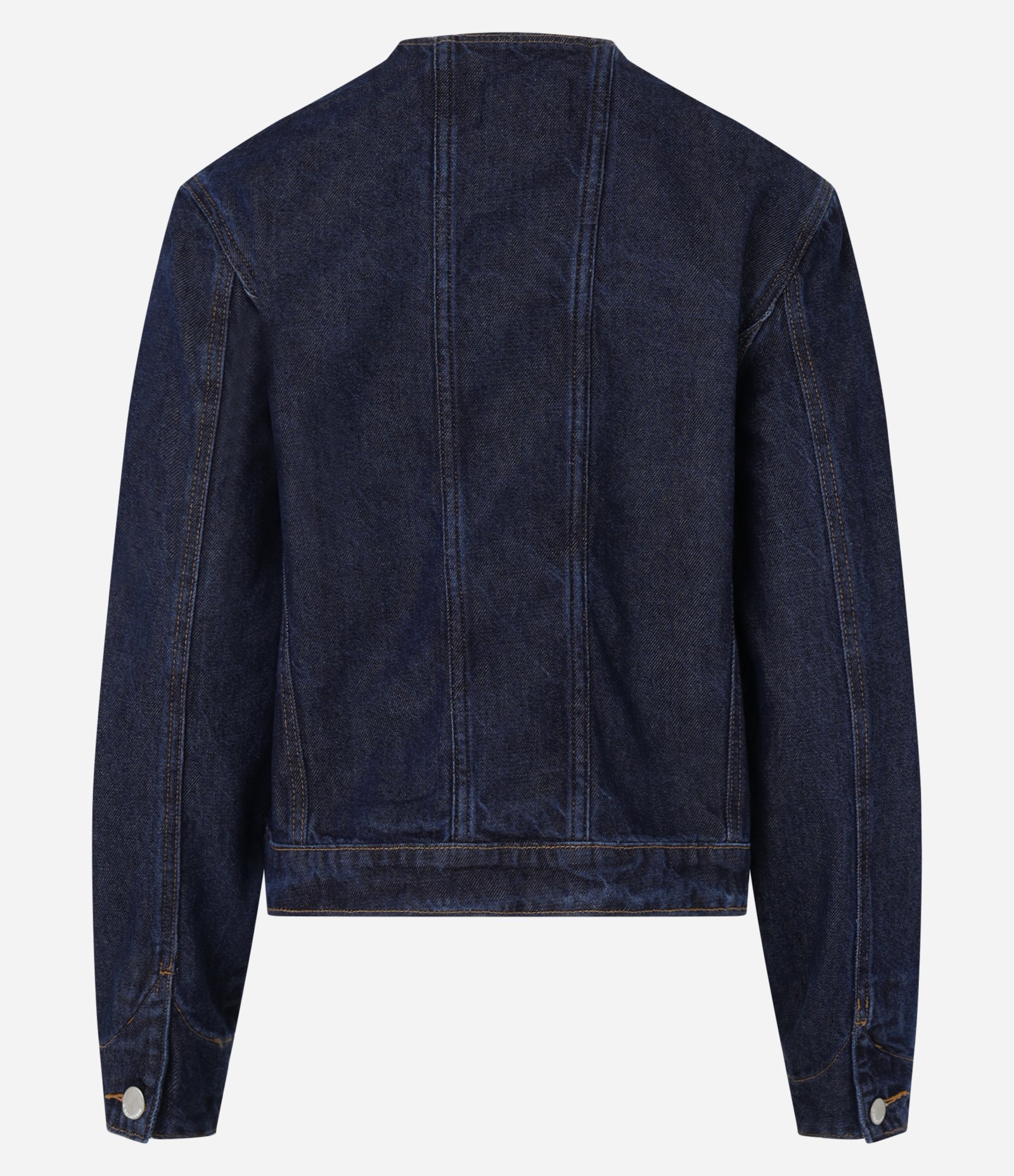 Jaqueta em Jeans com Detalhe de Costura Contrastante Azul 7