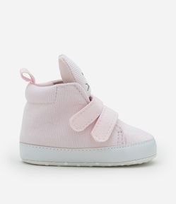 Tênis Infantil em Veludo com Estampa Cara de Gatinho - Tam 15 a 19