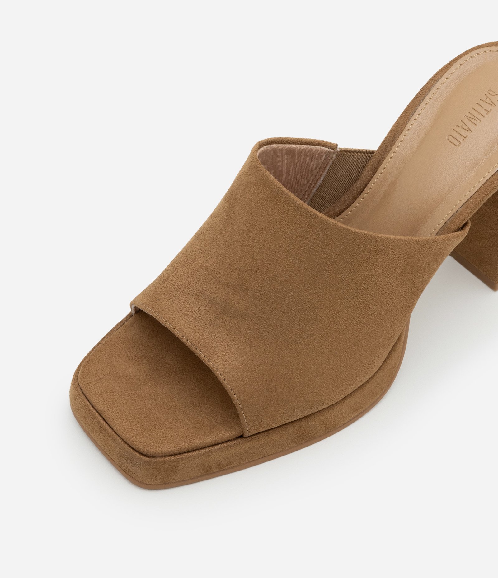 Sandália Mule Meia Pata em PU Marrom 5