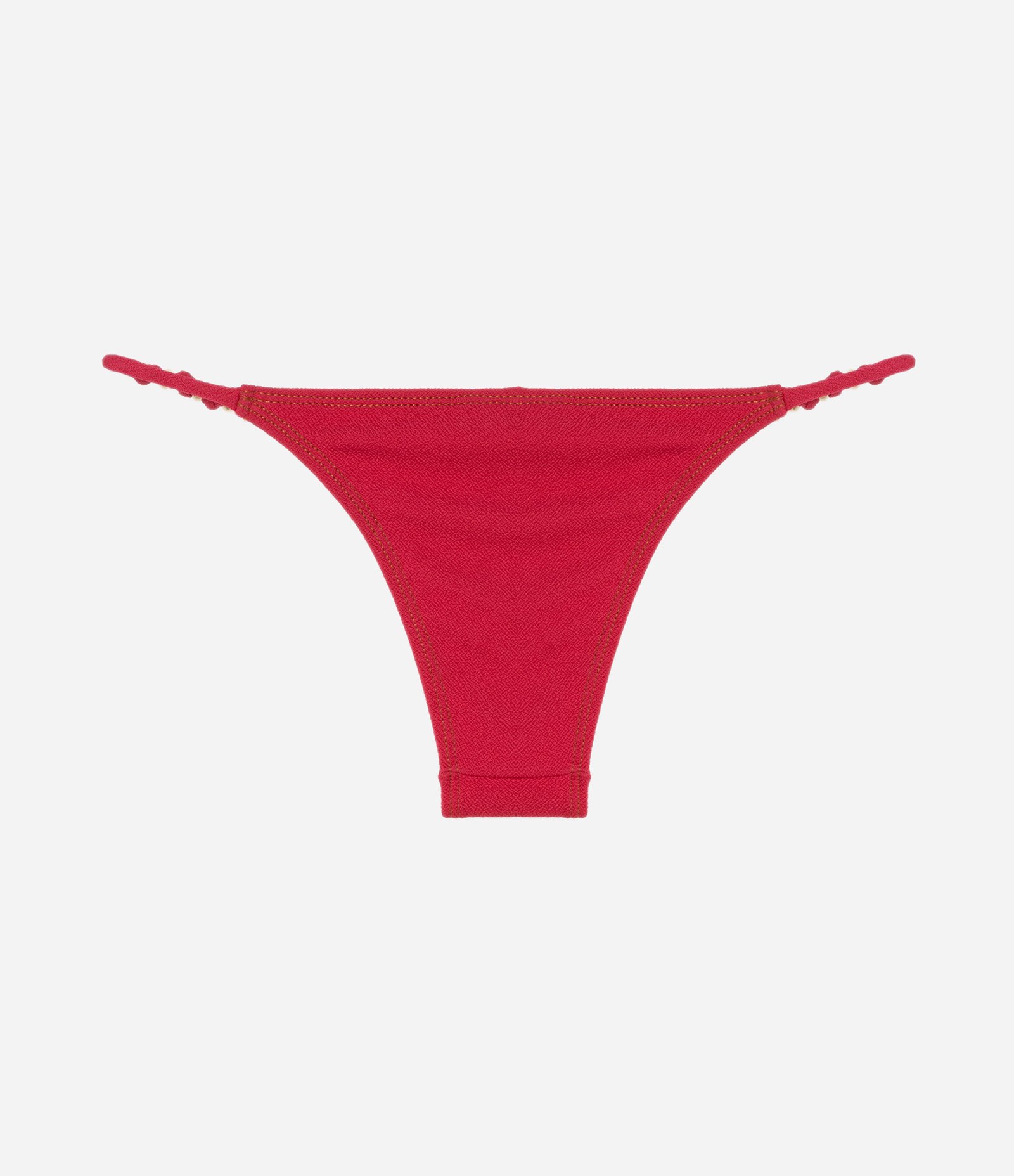 Calcinha De Biquíni SHEKINI - Modelo Sexy Com Laterais Franzidas, Vermelho Rosa Tamanho G