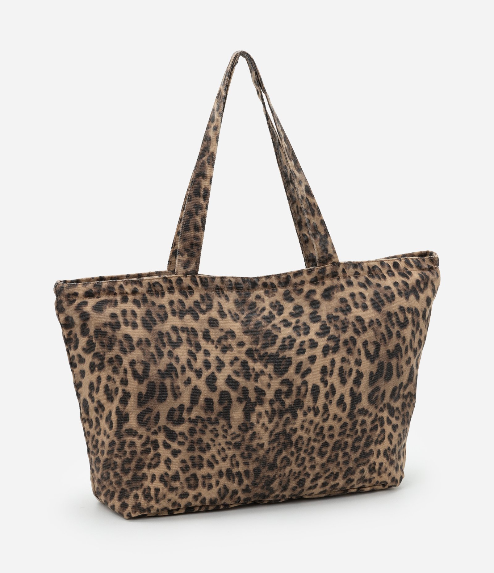 Bolsa Shopper Grande com Zíper e Estampa Animal Print 1
