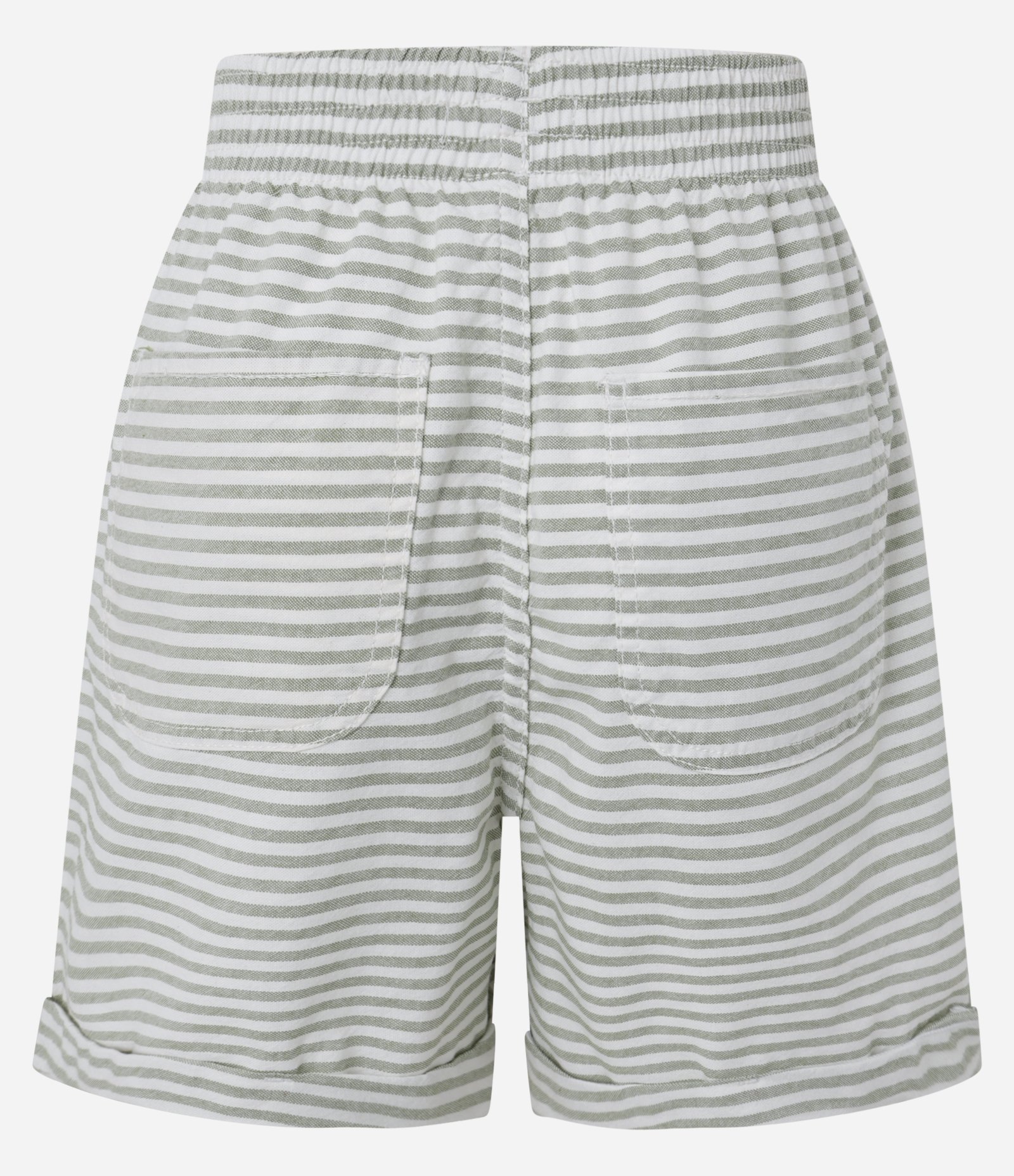 Short Runner em Sarja com Listras em Fio Tinto e Barra Dobrada Verde 6