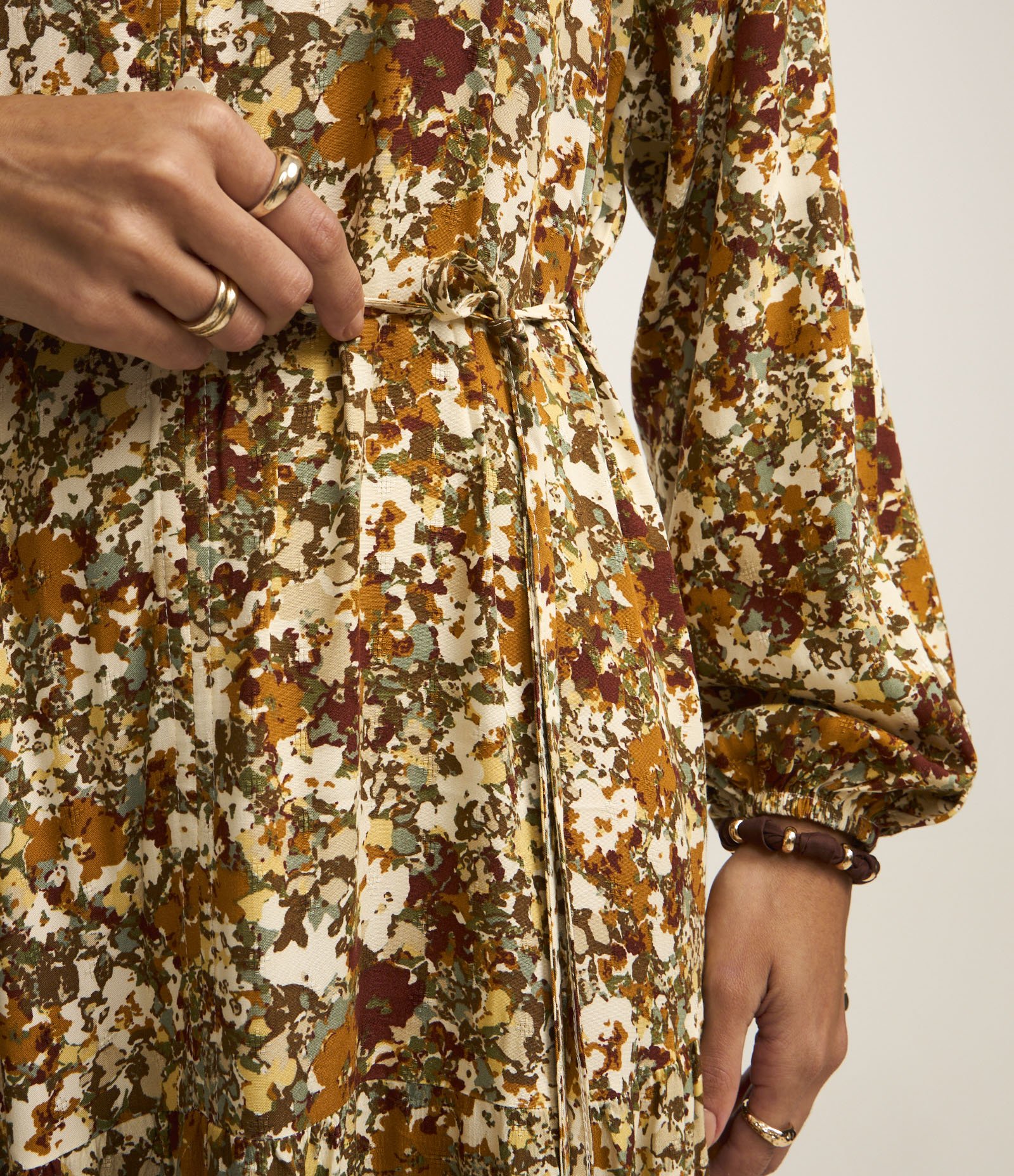 Vestido Western Bata Evasê em Chalis com Estampa Floral Liberty Multicores 5