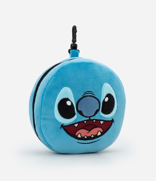 Travesseiro de Viagem 2 em 1 com Máscara Estampa do Stitch