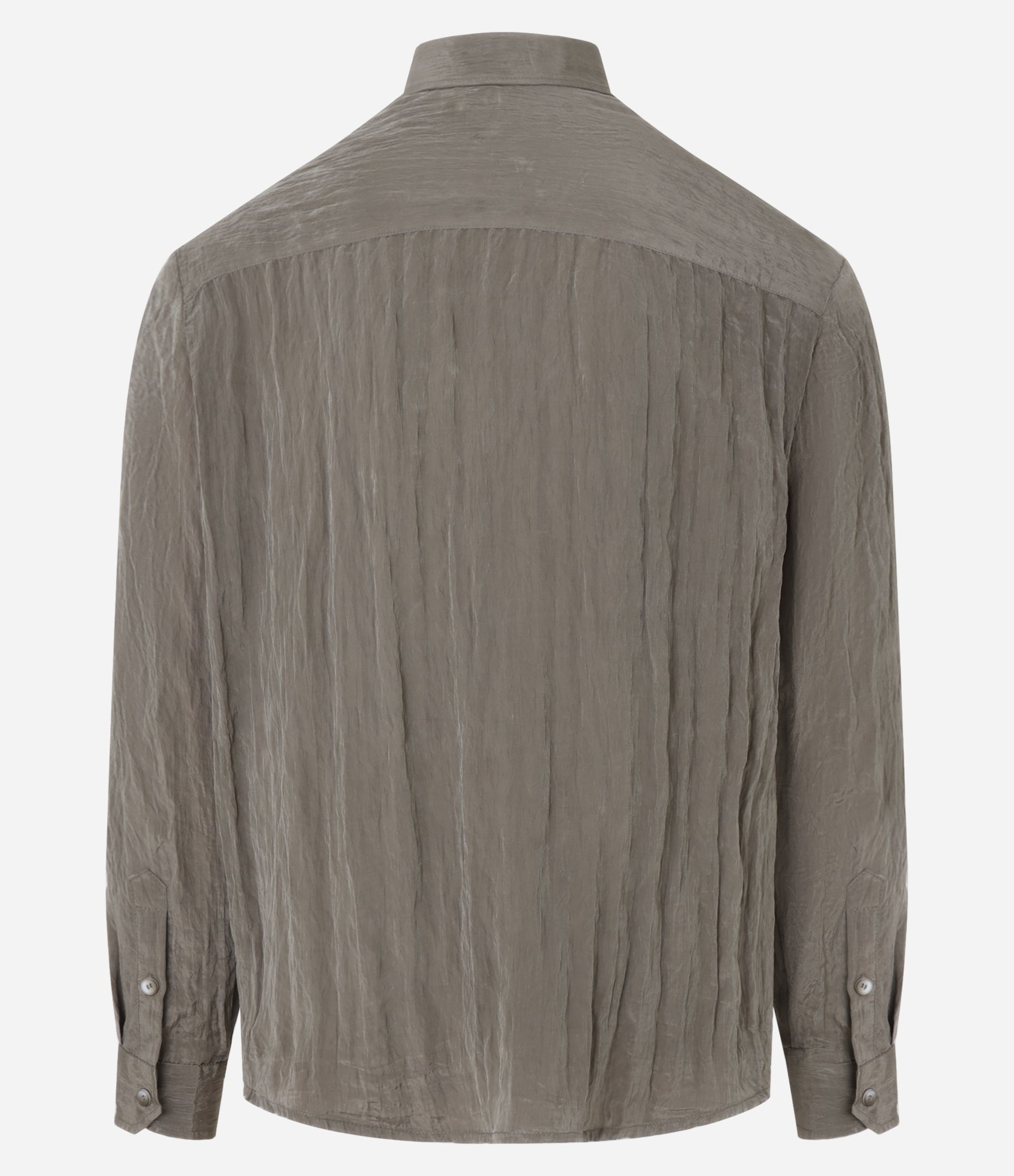 Camisa Acetinada com Efeito Amassado Verde 7