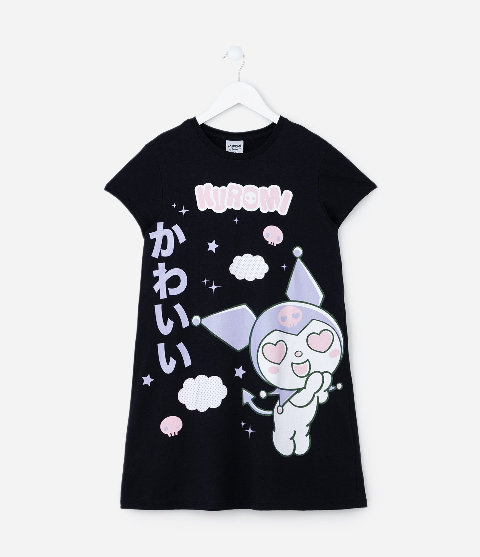 Camisola Infantil com Estampa Kuromi - Tam 5 a 16 Anos Preto 1