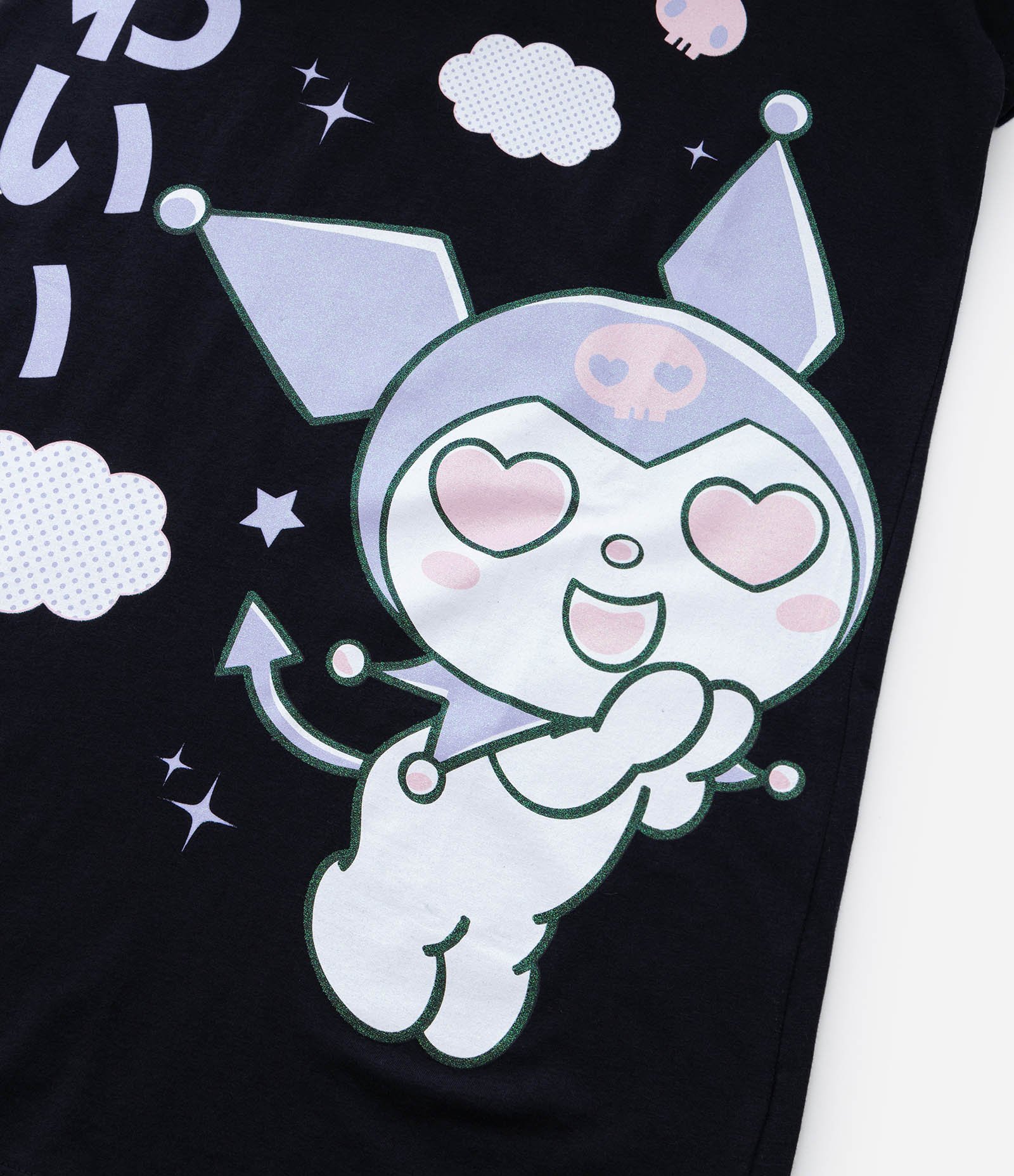 Camisola Infantil com Estampa Kuromi - Tam 5 a 16 Anos Preto 4