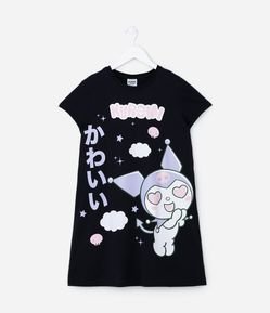 Camisola Infantil com Estampa Kuromi - Tam 5 a 16 Anos