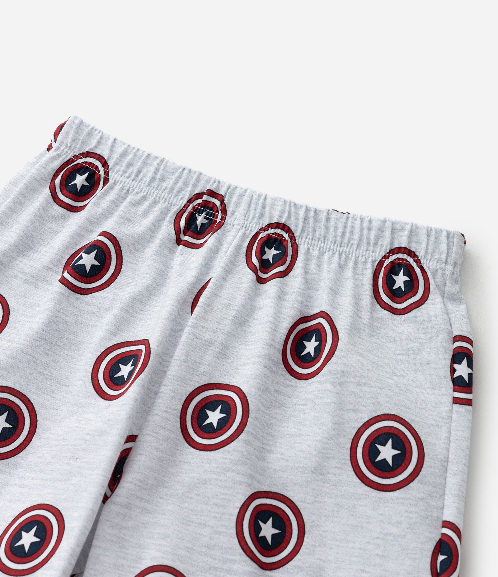 Pijama Infantil com Estampa Capitão América - Tam 4 a 10 Anos Azul/Cinza 5