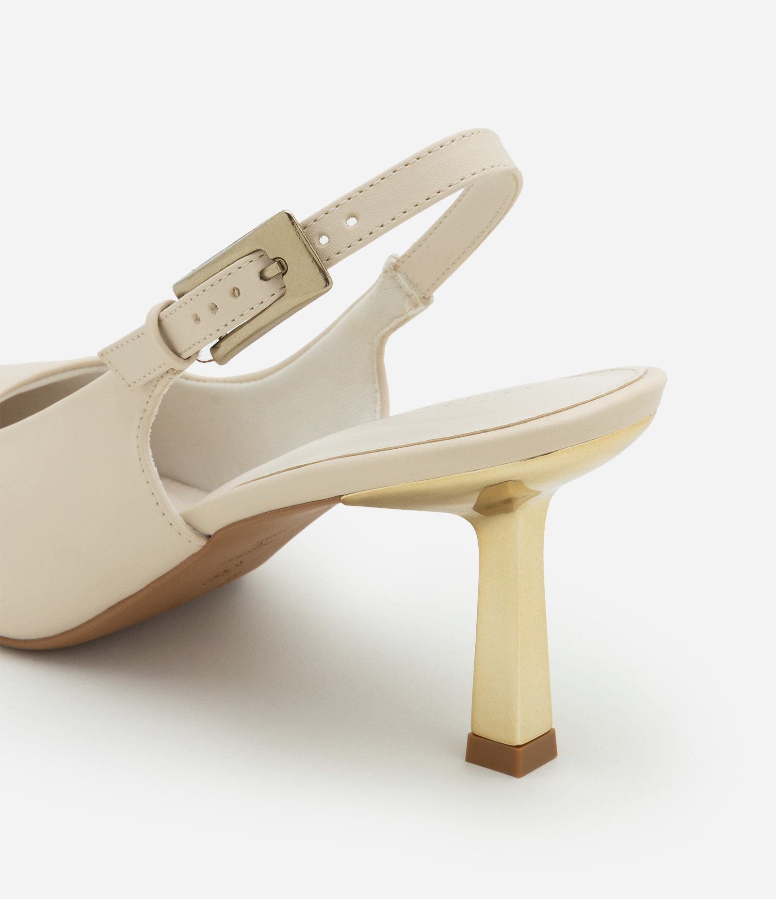 Sapato Scarpin Slingback com Salto Cromado 3