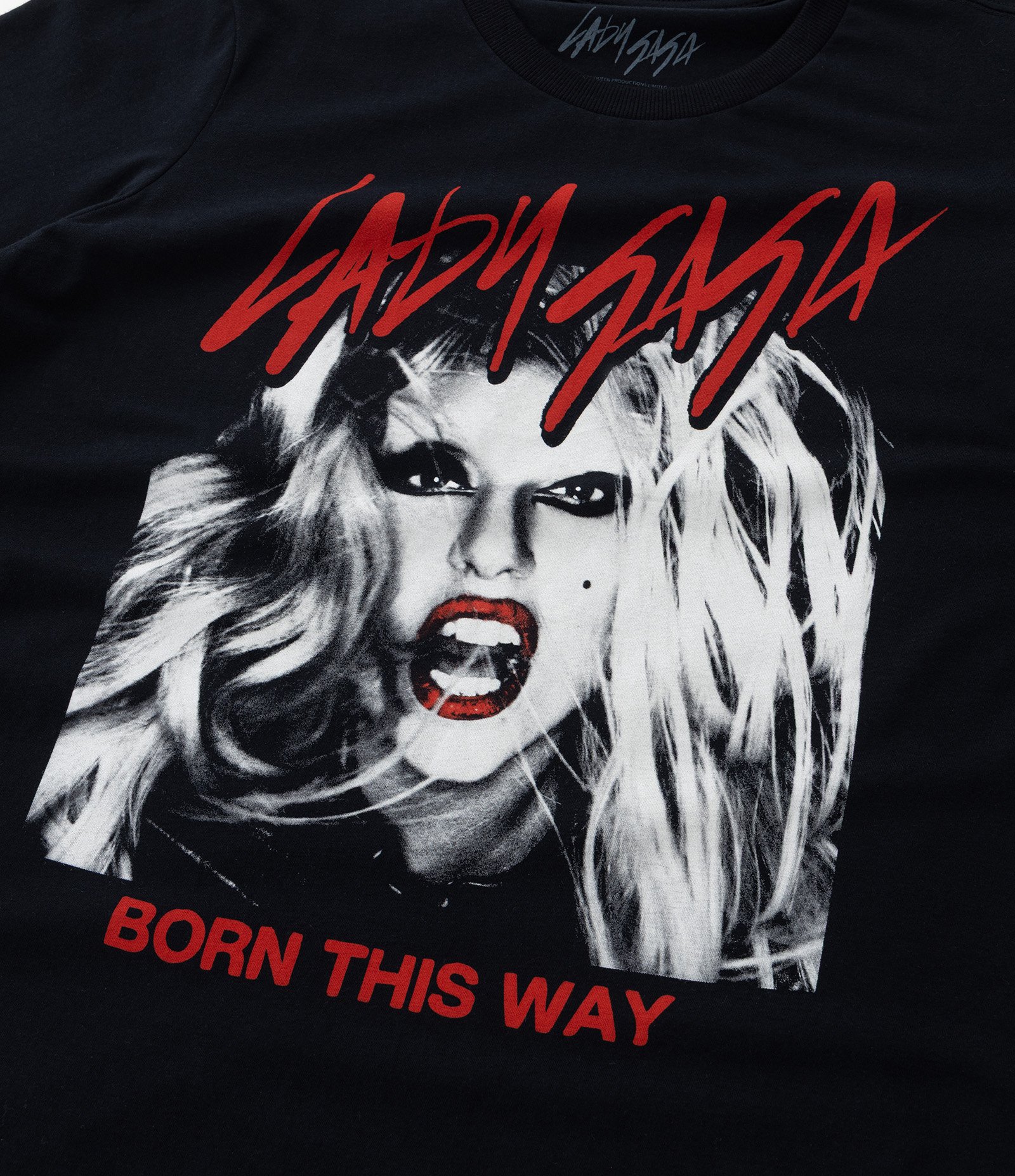 Camiseta em Algodão com Estampa Lady Gaga Curve & Plus Size Preto 6