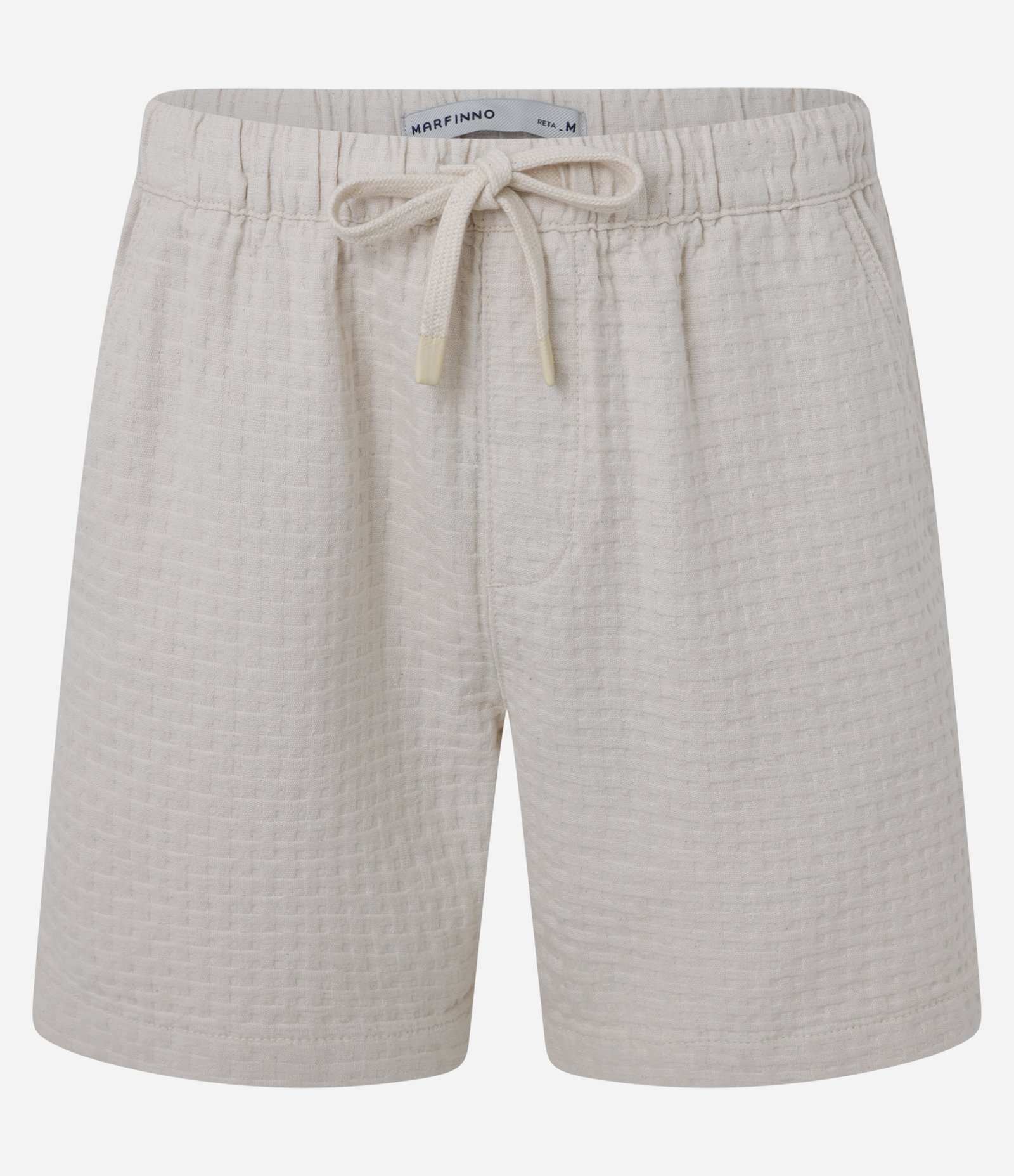 Bermuda com Textura Quadriculada Bege 6