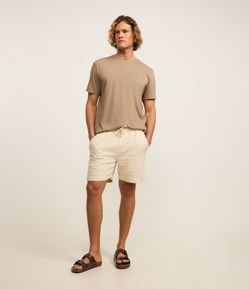 Bermuda com Textura Quadriculada