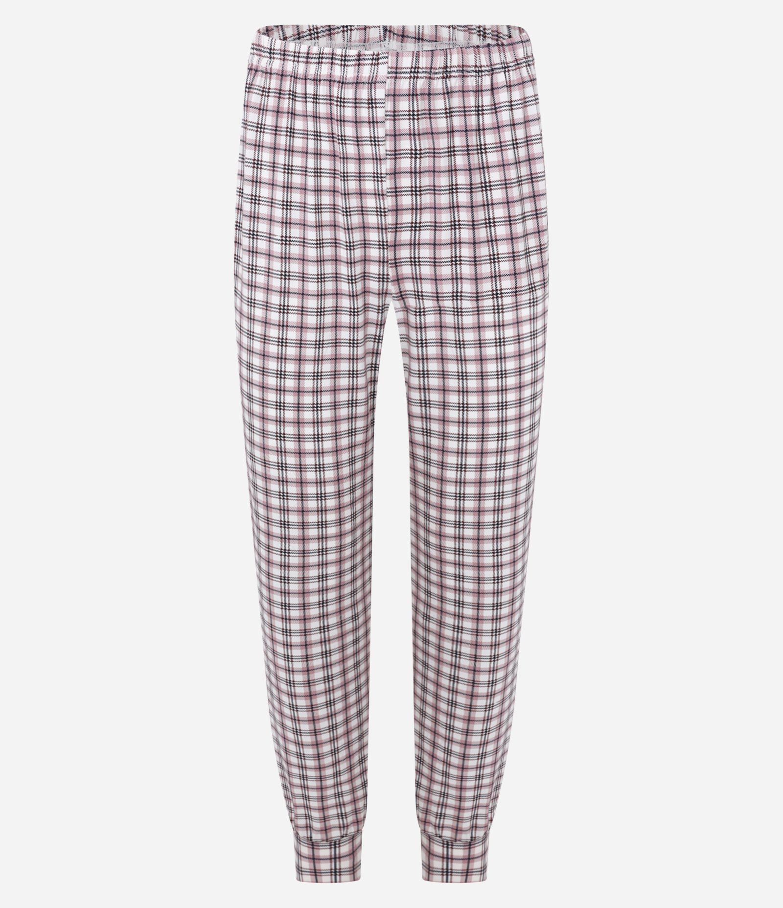 Pijama Longo em Ribana com Calça Xadrez Multicores 6