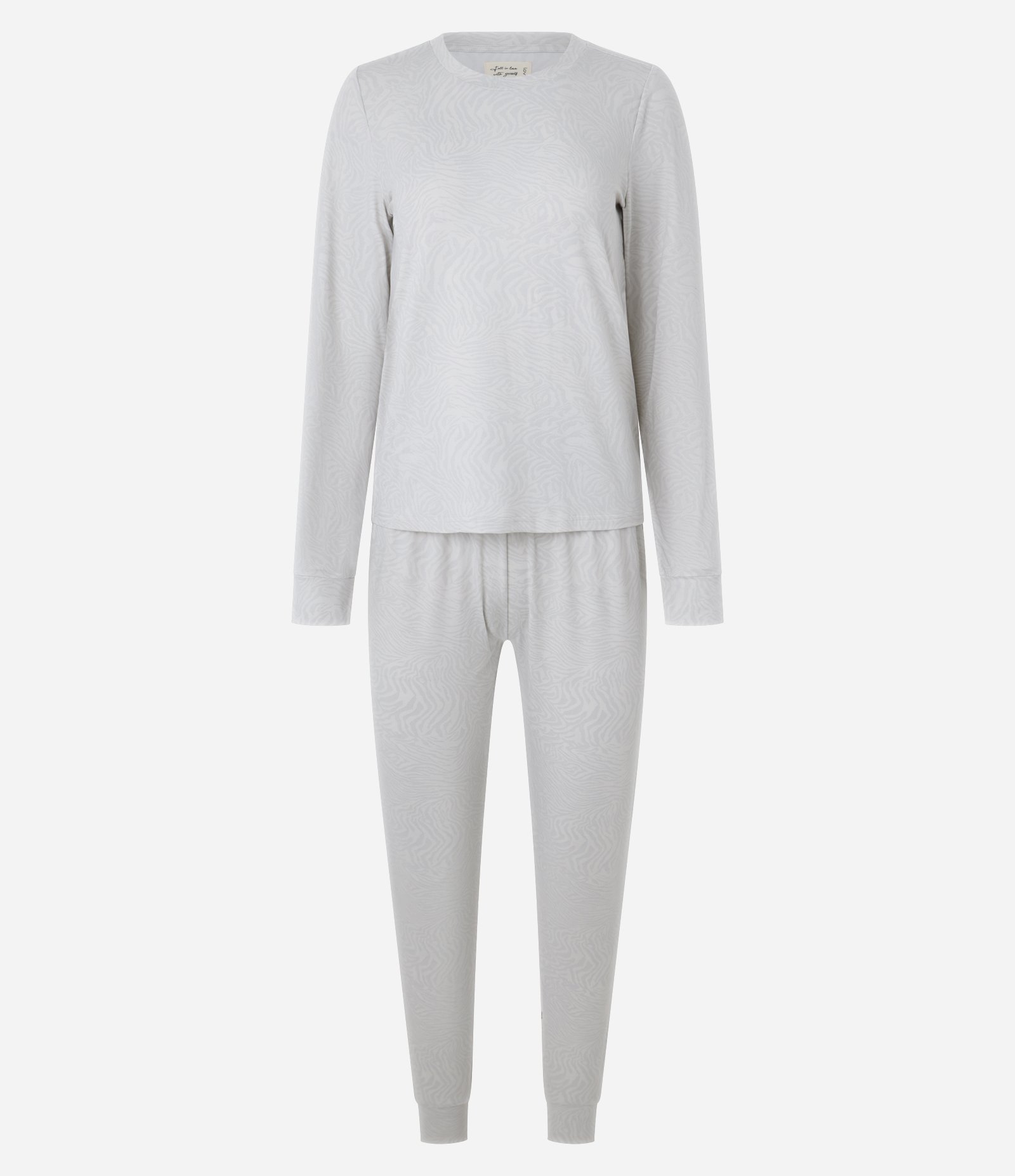 Pijama Longo em Algodão com Toque Suave Cinza 5
