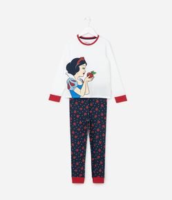 Pijama Infantil em Algodão Estampa Branca de Neve - Tam 2 a 8 anos