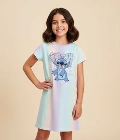 Camisola Infantil Estampa Tie-Dye Stitch - Tam 5 a 14 anos