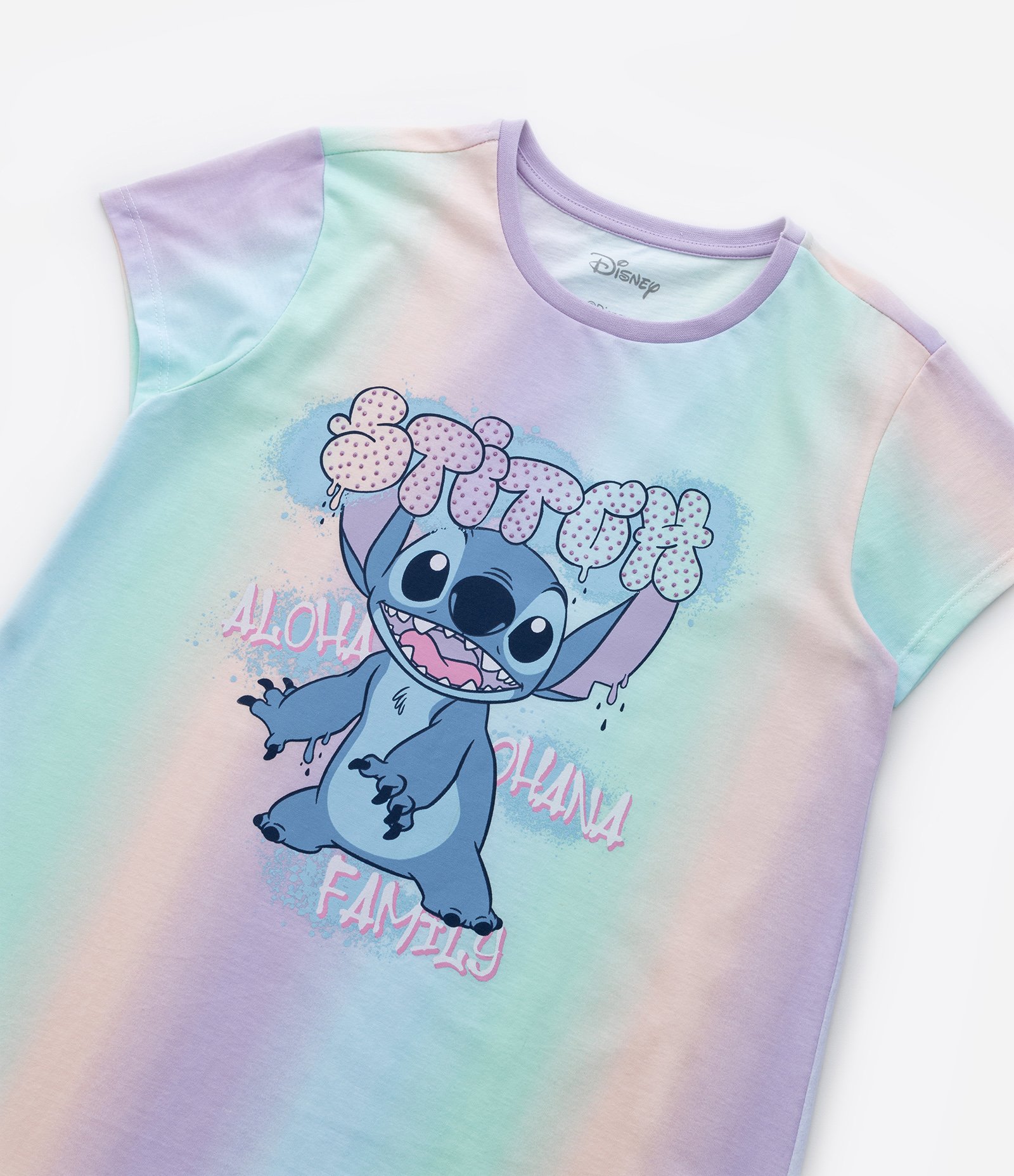 Camisola Infantil Estampa Tie-Dye Stitch - Tam 5 a 14 anos Multicores 5