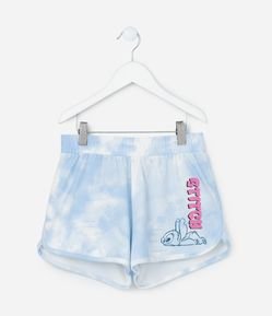 Short Runner Infantil com Estampa Tie Dye e Stitch - Tam 5 a 14 Anos