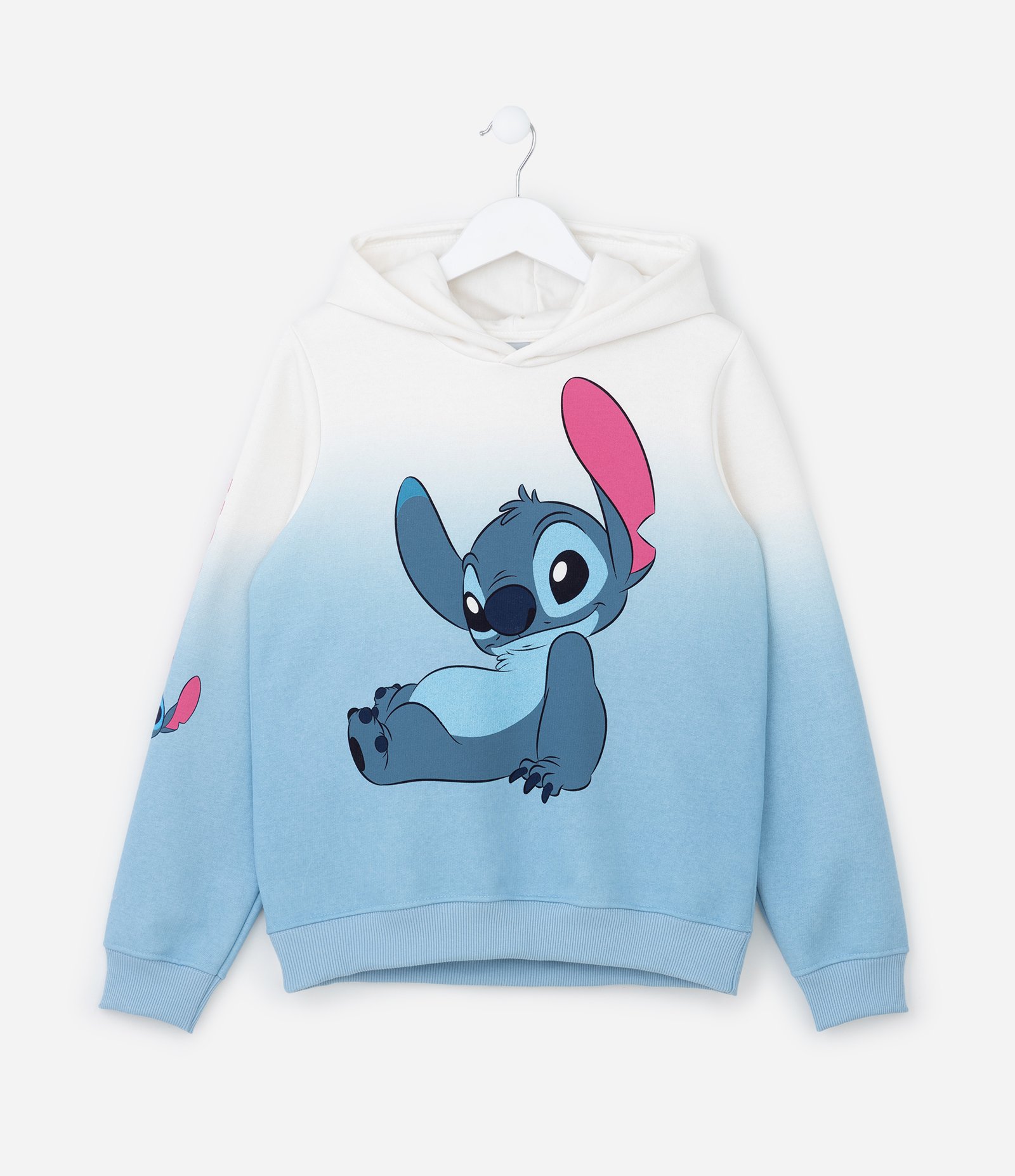 Casaco Infantil com Estampa do Stitch e Degradê - Tam 5 a 14 Anos Azul/Branco 1