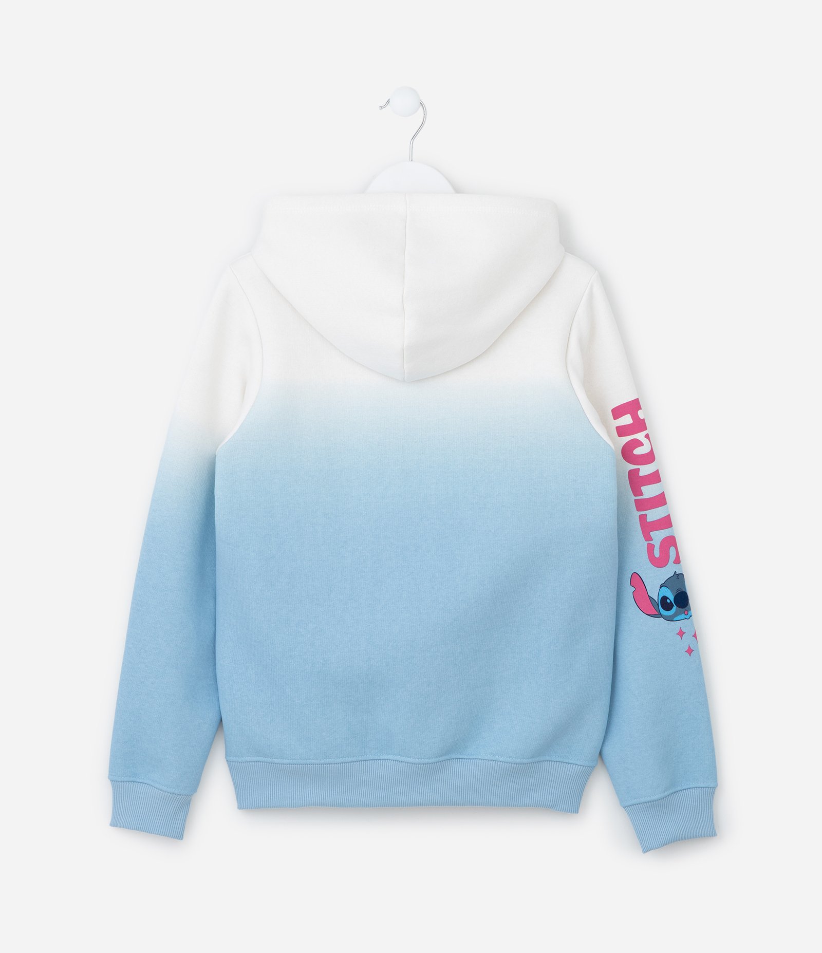 Casaco Infantil com Estampa do Stitch e Degradê - Tam 5 a 14 Anos Azul/Branco 2