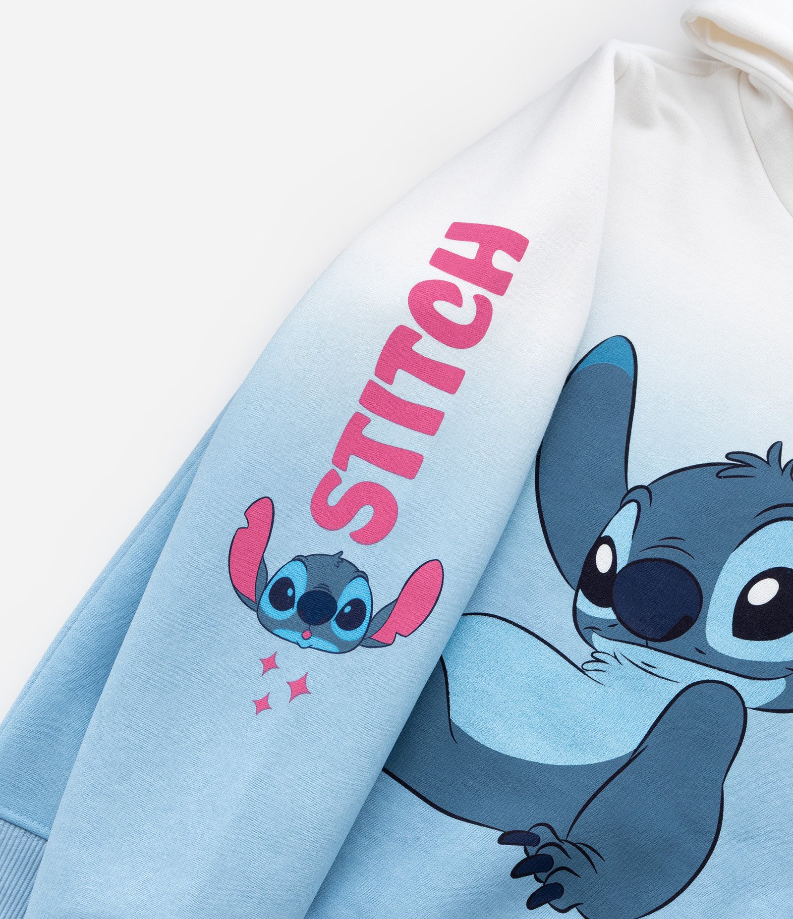 Casaco Infantil com Estampa do Stitch e Degradê - Tam 5 a 14 Anos Azul/Branco 7