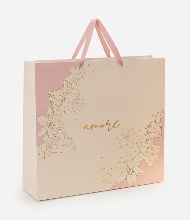 Embalagem de Presente Grande com Estampa Amore e Cartão com Envelope