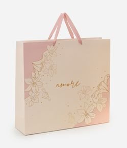 Embalagem de Presente Grande com Estampa Amore e Cartão com Envelope