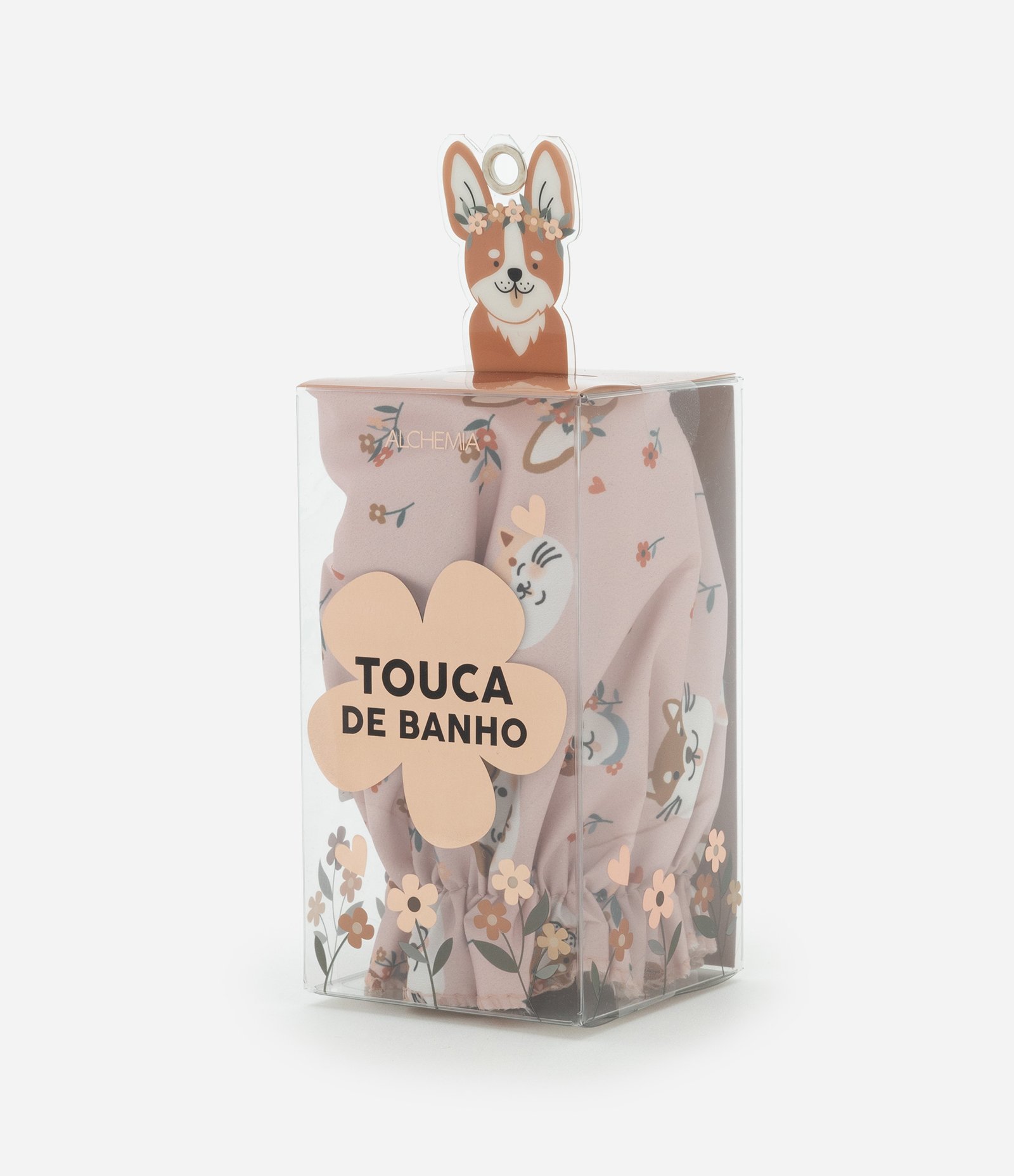 Touca de Banho com Estampa Bichinhos Alchemia Bege 2