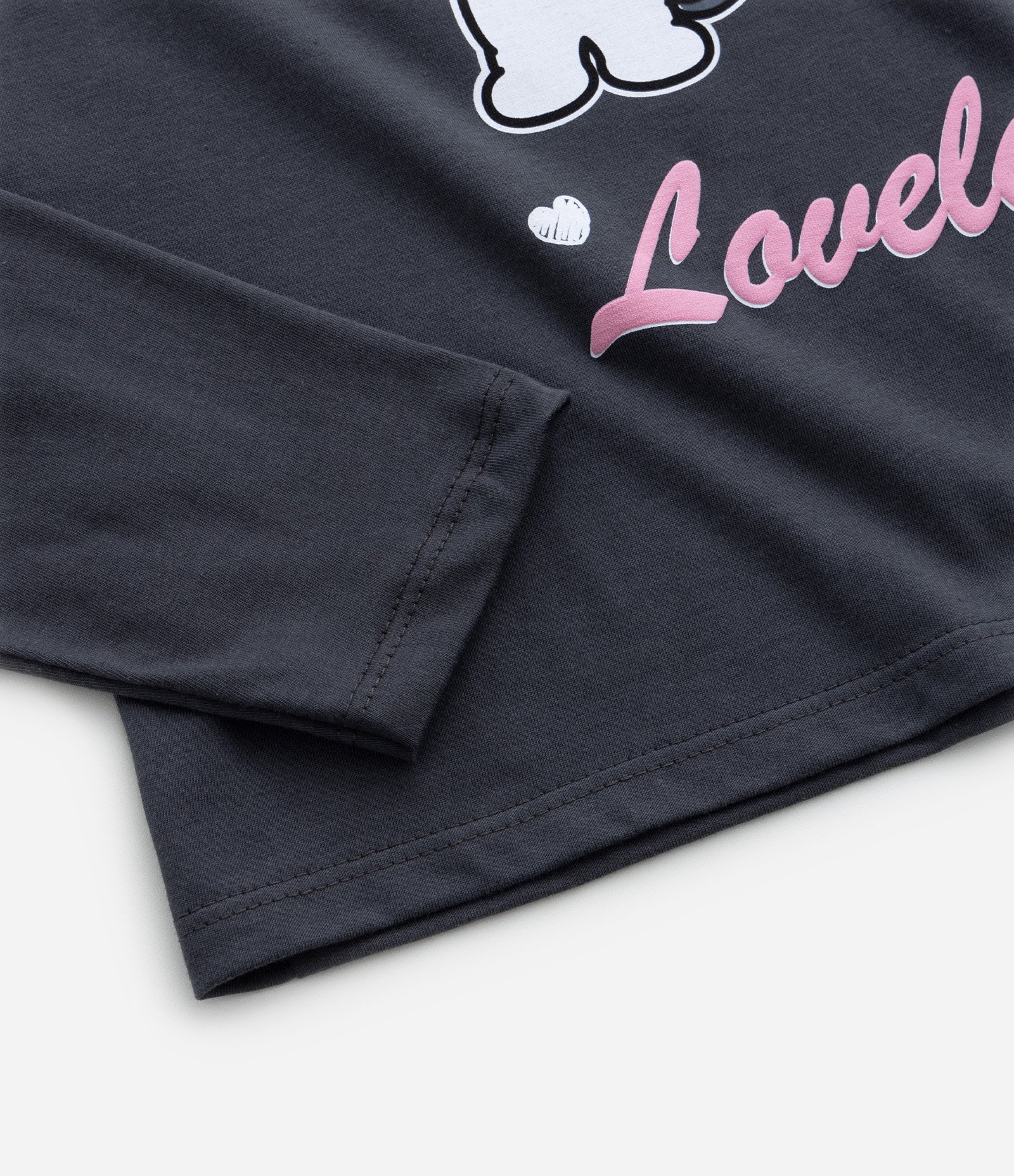 Camiseta Infantil com Estampa Kuromi - Tam 5 a 14 anos Cinza Escuro 4