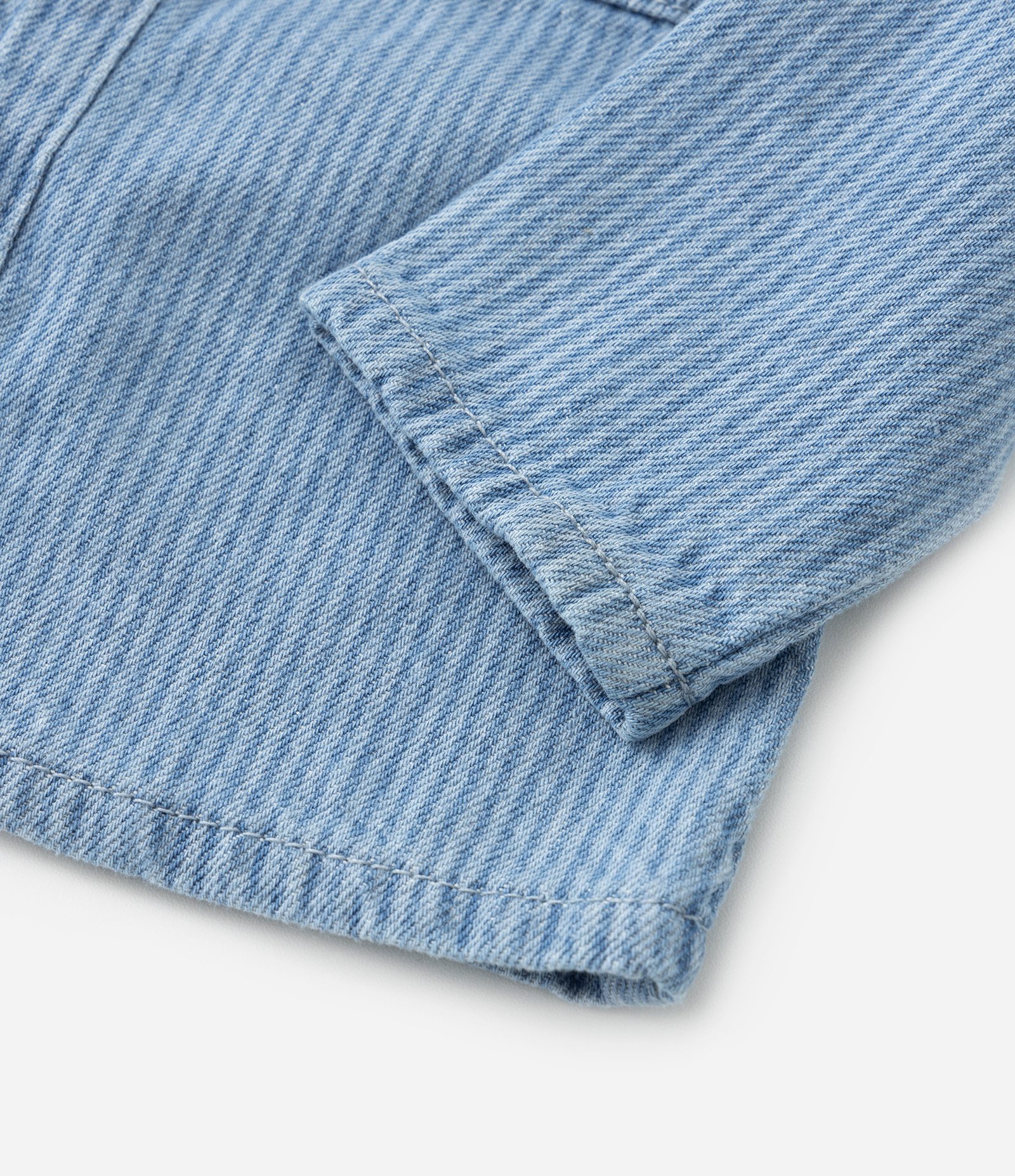 Jaqueta Infantil em Jeans com Estampa Listrada - Tam 0 a 18 meses Azul 4