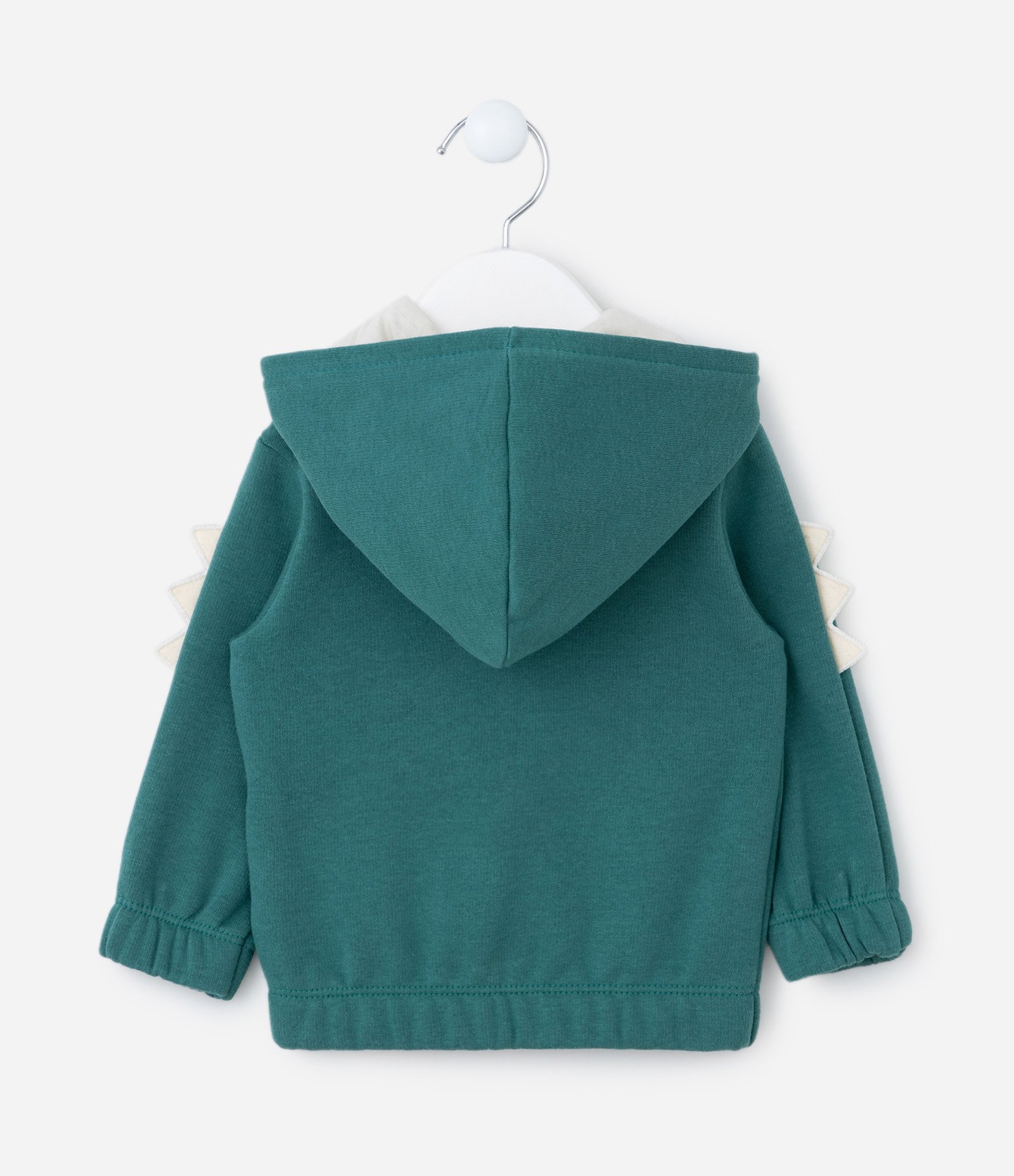 Jaqueta Infantil com Crista de Dino Interativa - Tam 0 a 18 meses Verde 2