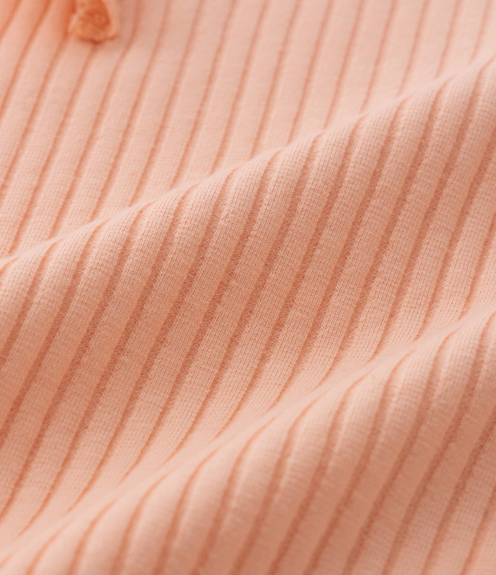 Body Infantil Canelado com Babado Broderie nas Cavas - Tam 0 a 18 meses Laranja 5