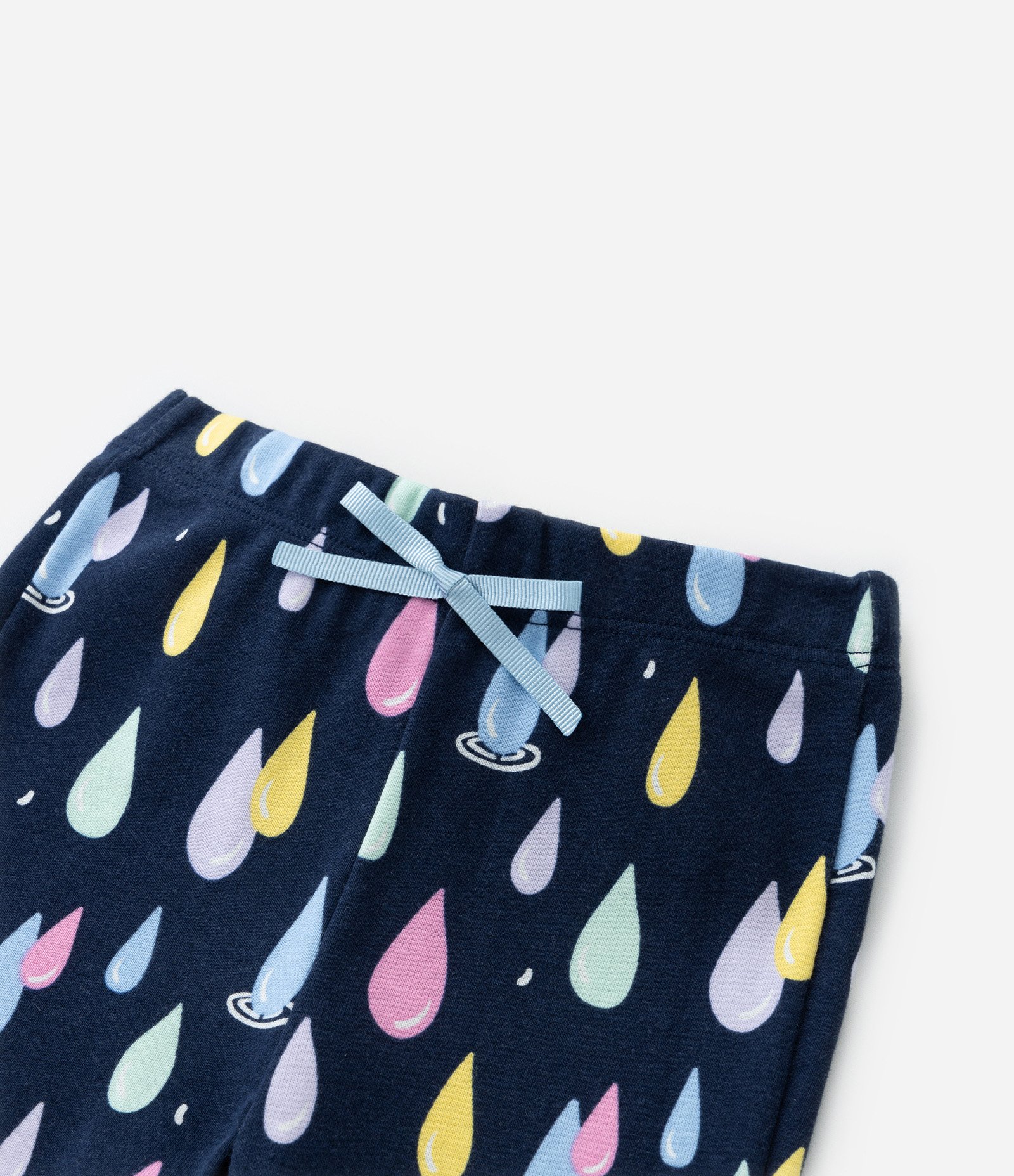 Pijama Infantil em Ribana com Estampa Arco-Íris - Tam 2 a 4 Anos Azul 5