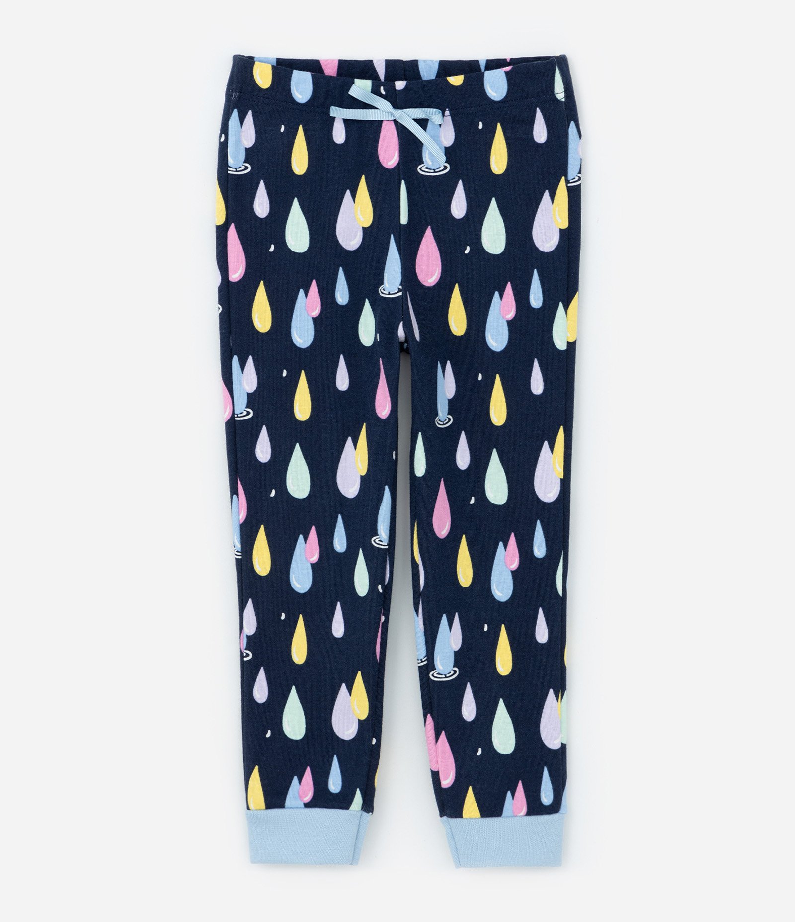 Pijama Infantil em Ribana com Estampa Arco-Íris - Tam 2 a 4 Anos Azul 7