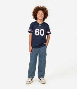 Camiseta Esportiva Infantil com Estampa Patriots NFL Sportcore - Tam 5 a 14 Anos