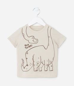 Camiseta Comfort Infantil com Estampa de Dinos - Tam 1 a 5 Anos
