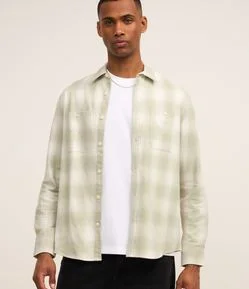 Camisa Comfort em Flanela com Estampa Xadrez