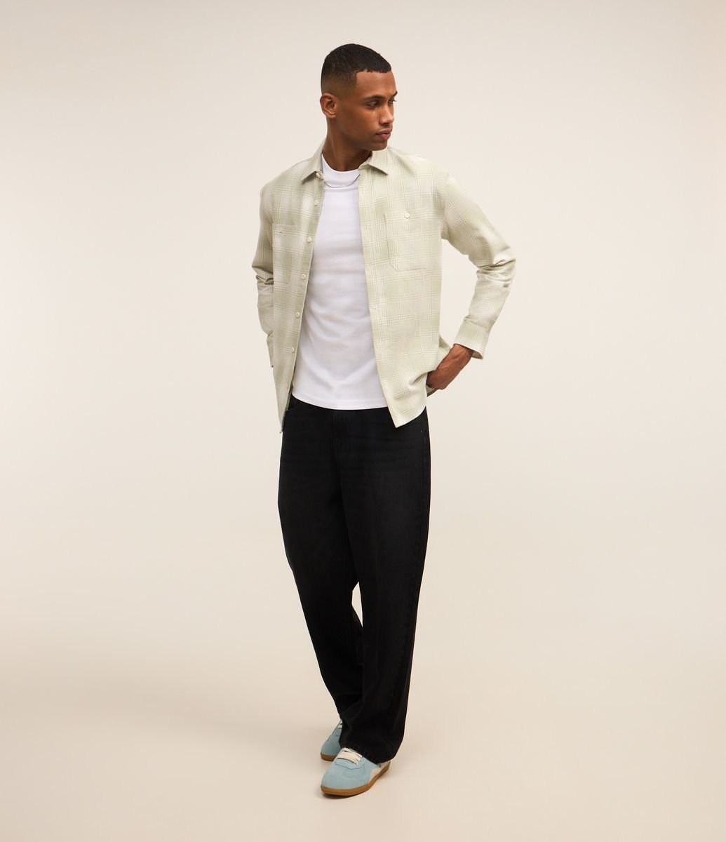 Camisa Comfort em Flanela com Estampa Xadrez Verde