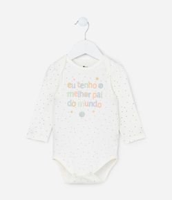 Body Infantil com Lettering Melhor Pai do Mundo -Tam RN a 18 meses