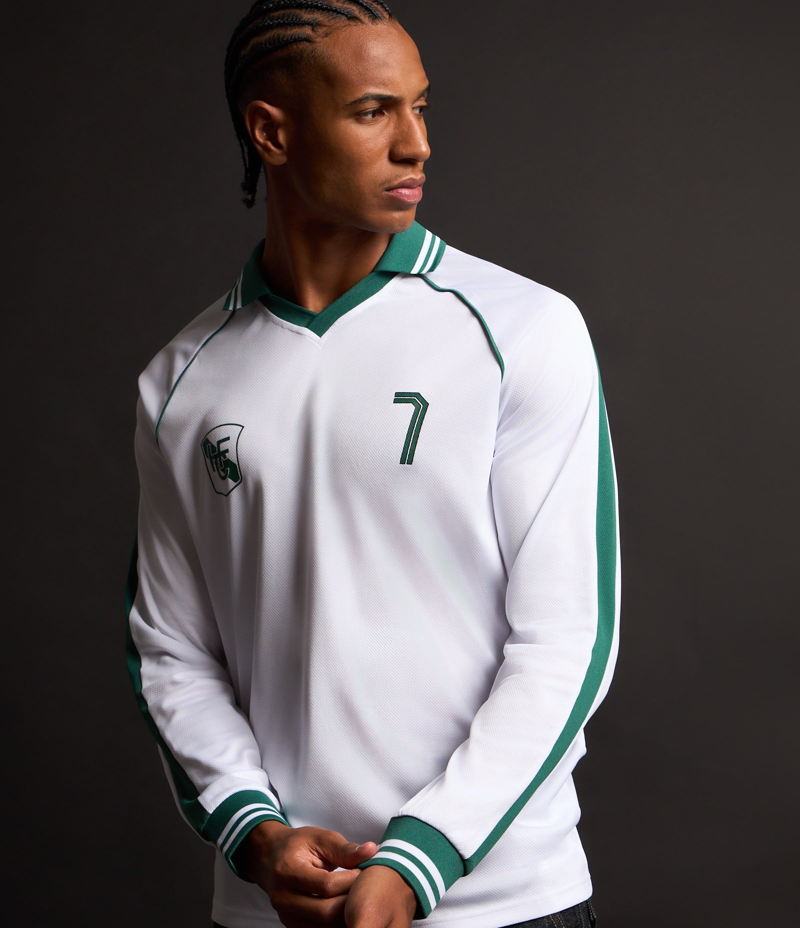 Camiseta de Futebol Esportiva em Tecnologia Dry com Gola Polo Branco 7