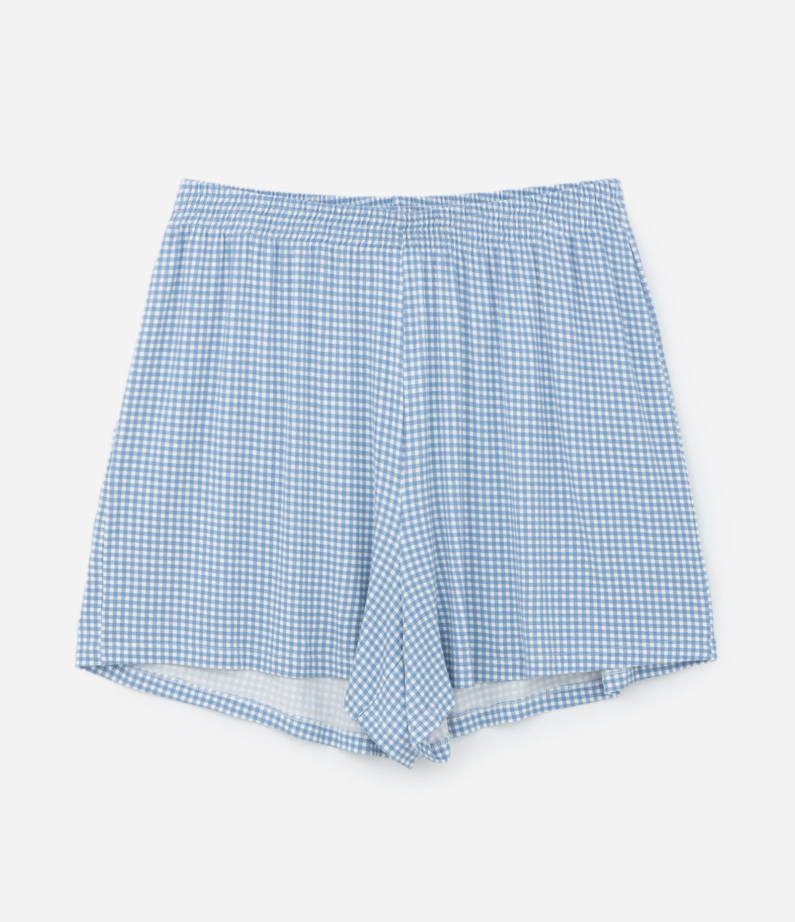 Pijama Curto Viscose Xadrez Pied-de-poule Curve & Plus Size Azul 7