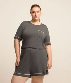 Pijama Curto em Viscose Curve & Plus Size