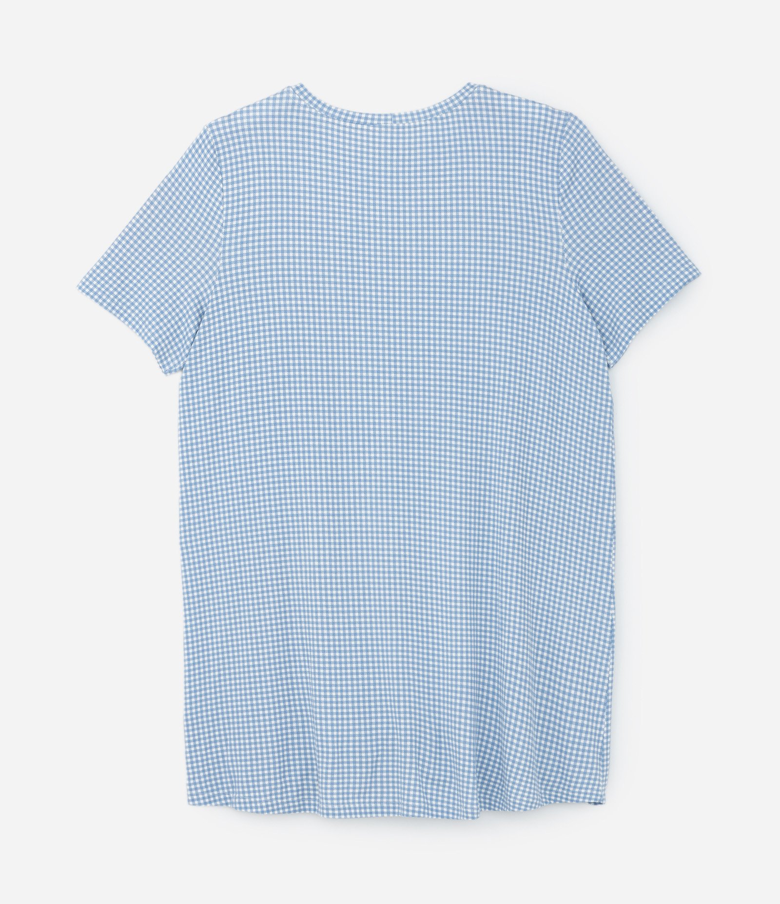 Camisola Camisetão em Viscose Xadrez Curve & Plus Size Azul 5