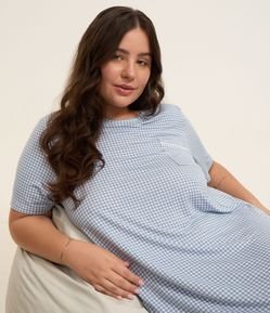 Camisola Camisetão em Viscose Xadrez Curve & Plus Size